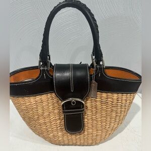 Coach limited edition vintage straw legacy collection bag